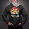Pool Guy Swimming Attendant Attendants Rescuer Zip Up Hoodie