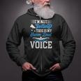 Swim Dad Voice Swimming Dad Of A Swimmer Father Zip Up Hoodie