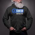 Swim Instructor Swimming Teacher Swimmer In Pool Graphic Art Zip Up Hoodie Swim Instructor Swimming Teacher Swimmer In Pool Graphic Art Zip Up Hoodie