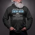 Swim Mom Definition Swimming Mom Of A Swimmer Mama Zip Up Hoodie