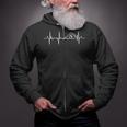 Swimmer Heartbeat Swimming Sports Zip Up Hoodie
