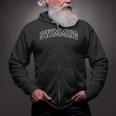 Swimming Athletic Lettering Swimmer Coach Zip Up Hoodie Swimming Athletic Lettering Swimmer Coach Zip Up Hoodie