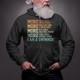 Swimming Saying Swim Swimmer Zip Up Hoodie