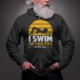 Swimming Swimmer Swim Team So I Don't Punch Zip Up Hoodie