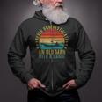 Never Underestimate An Old Man With a Canoe Retro Sleeveless Zip Up Hoodie