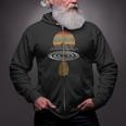 Vintage Retro Canoe Paddle & Mountains Rafting Zip Up Hoodie