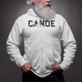 Canoe Canoeing Vintage Canoe Raglan Baseball Tee Zip Up Hoodie