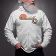 Canoe Retro Vintage Sunset Rainbow Raglan Baseball Tee Zip Up Hoodie