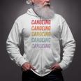 Canoeing Raglan Baseball Tee Zip Up Hoodie