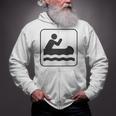 Cool Outdoor Water Sport Canoe Raglan Baseball Tee Zip Up Hoodie