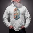Find Peace Paddle On Canoe Mountain Sunset Zip Up Hoodie