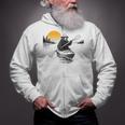 Kayaking Bear Retro Sunset Paddling Canoe Outdoor Adventure Zip Up Hoodie