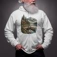 Lakeside Canoe Cabin Escape Scene Zip Up Hoodie Lakeside Canoe Cabin Escape Scene Zip Up Hoodie