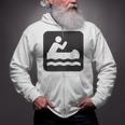 Outdoors Water Sports Canoe Canoeist Raglan Baseball Tee Zip Up Hoodie