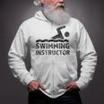 Swimming Instructor Lesson Swim Coach Zip Up Hoodie