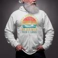 Never Underestimate An Old Man With a Canoe Retro Raglan Baseball Tee Zip Up Hoodie
