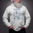 Women's Canoe Wilderness Gear Vintage Chart Collection Illustration Zip Up Hoodie
