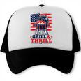 4th July BBQ Dad Joke Grill & Thrill Grilling Dad Trucker Cap, trending gift 4th July BBQ Dad Joke Grill & Thrill Grilling Dad Trucker Cap, trending gift