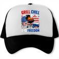 Grill Chill And Freedom 4th Of July BBQ Dad Summer Chill Trucker Cap, trending gift Grill Chill And Freedom 4th Of July BBQ Dad Summer Chill Trucker Cap, trending gift