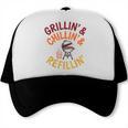 Grillin Chillin Refillin BBQ Dad Father Drinking Grill Trucker Cap, trending gift Grillin Chillin Refillin BBQ Dad Father Drinking Grill Trucker Cap, trending gift