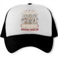I'm Just A Drinker With A Smoking Problem Grilling BBQ Dads Comfort Colors Crop Top Trucker Cap, trending gift