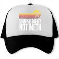 Smoke Meat Not Meth Grilled BBQ Dad Brisket Grilling Comfort Colors Crop Top Trucker Cap, trending gift