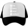 Women's Fix Grill Rest Repeat Handyman BBQ Dad Life Trucker Cap, trending gift