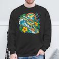 Green Sea Turtle Surfs Past a Canoe Paddle Sleeveless Sweatshirt Gifts for Old Men Green Sea Turtle Surfs Past a Canoe Paddle Sleeveless Sweatshirt Gifts for Old Men