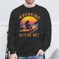 Kayaking Gets Me Wet Kayak Paddling Canoe Adult Joke Sleeveless Sweatshirt Gifts for Old Men