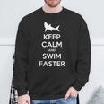 Keep Calm And Swim Faster Swimming T-Shirt Sweatshirt Gifts for Old Men