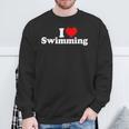 I LOVE HEART SWIMMING Sweatshirt Gifts for Old Men
