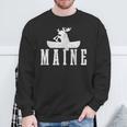 Maine Canoe Kayak Moose USA America Souvenir Sweatshirt Gifts for Old Men
