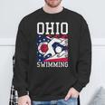 Ohio Flag Swimming Team Swim Swimmer US State Sweatshirt Gifts for Old Men