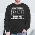 What Is Part Of Don't You Understand Swimming Swimmer Swimming Sweatshirt Gifts for Old Men What Is Part Of Don't You Understand Swimming Swimmer Swimming Sweatshirt Gifts for Old Men