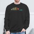 Retro Swimming Evolution For Swimmers Small Sweatshirt Gifts for Old Men