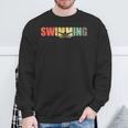 Retro Swimming Vintage Swimming Swimmer Sweatshirt Gifts for Old Men