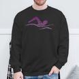 Silhouette Icon Swimmer Stuff Girls Swimming Sweatshirt Gifts for Old Men