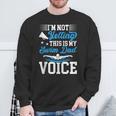 Swim Dad Voice Swimming Dad Of A Swimmer Father Sweatshirt Gifts for Old Men