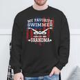 Swim Grandma Tshirt US American Flag Swimming Tee Sweatshirt Gifts for Old Men