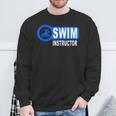Swim Instructor Swimming Teacher Swimmer In Pool Graphic Art Sweatshirt Gifts for Old Men
