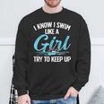 Swimming For Men Women Kids Swimmer Swim Lovers Sweatshirt Gifts for Old Men
