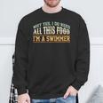 Swimming Swimmer Eating Swim Sweatshirt Gifts for Old Men Swimming Swimmer Eating Swim Sweatshirt Gifts for Old Men