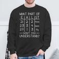 Swimming Swimmer What Part Don't You Understand Swim Team Sweatshirt Gifts for Old Men