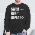 Swimrun Endurance Sports Swimming Running Swim Run Sweatshirt Gifts for Old Men