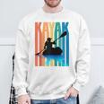 Kayaking Kayak Retro Art Canoe Raglan Baseball Tee Sweatshirt Gifts for Old Men