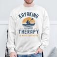 Kayaking Therapy Kayaker Canoe Paddle Lake River Sweatshirt Gifts for Old Men