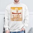 Lake Ontario Canoe Fishing Light House Sunset Retro Raglan Baseball Tee Sweatshirt Gifts for Old Men