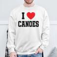I Love Canoes Sweatshirt Gifts for Old Men