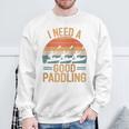 I Need A Good Paddling Retro Sunset Canoe Raglan Baseball Tee Sweatshirt Gifts for Old Men