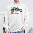 Peace Love Swim Tie Dye Swimmer Swimming Summer Trip Sweatshirt Gifts for Old Men Peace Love Swim Tie Dye Swimmer Swimming Summer Trip Sweatshirt Gifts for Old Men